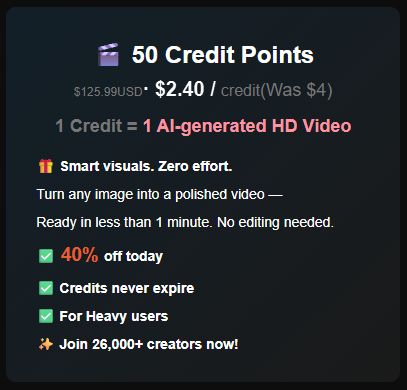 3 🎬 50 Credit Points